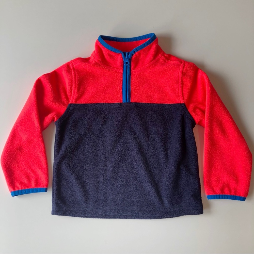 Fleece Colourblock OshKosh B’Gosh Zip Sweatshirt Quarter Zip Pullover 2T